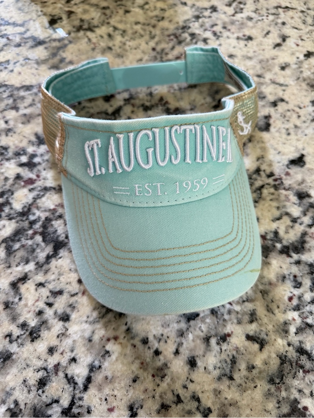 St. Augustine Mint Visor with Sand Accent